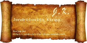 Jendrolovits Kinga névjegykártya